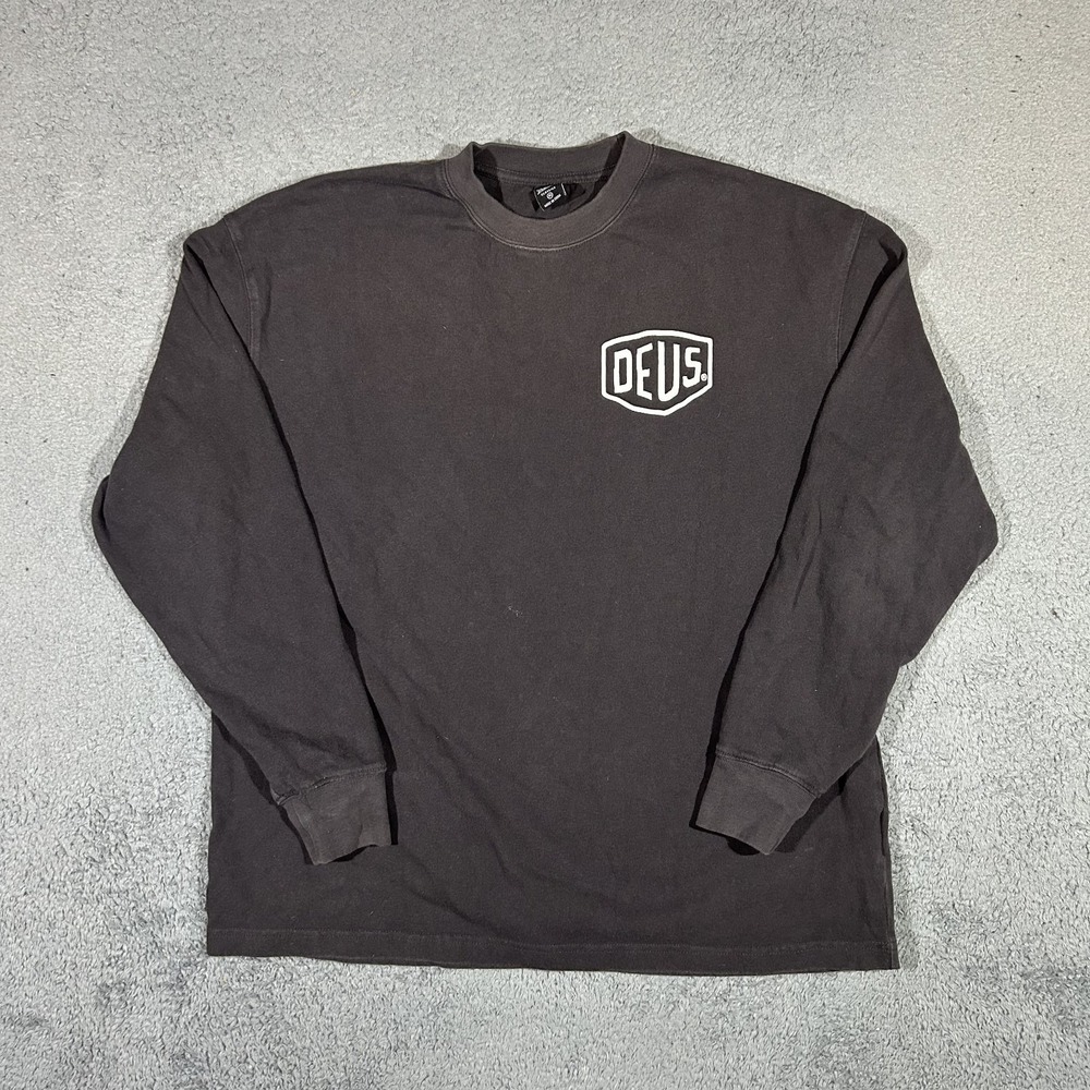 Deus Ex Machina Black Long Sleeve Shirt Mens Medium Motorcycles Venice CA #3985
